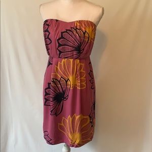 Sariah Anthropologie Pink Floral Dress